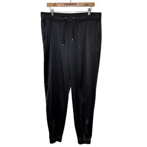 Lilly Pulitzer Women’s Julissa Stretch Pant Onyx Satin Jogger Black Sz XLarge